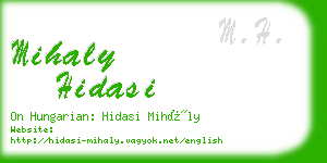 mihaly hidasi business card